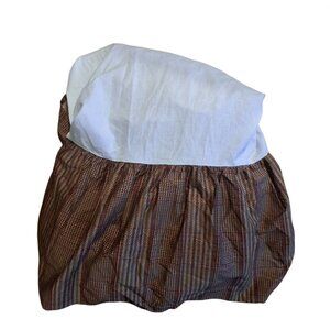 Chaps Summerton bed skirt dust ruffle queen size plaid houndstooth